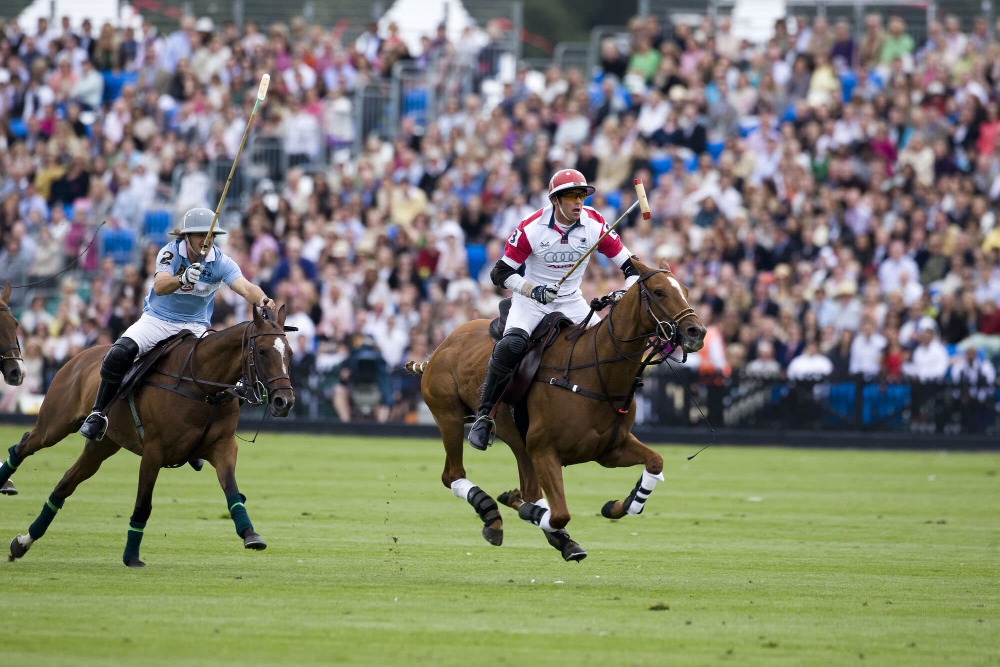 Malcolm Borwick and Martin Valent in high-speed polo action