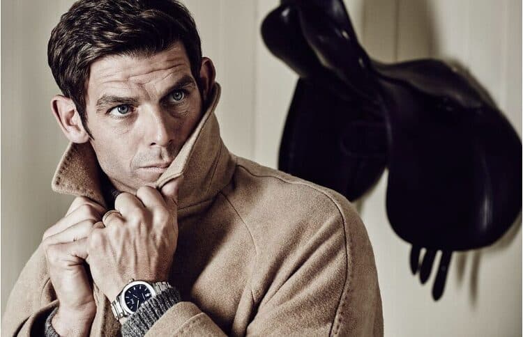 Malcolm Borwick editorial portrait with saddle