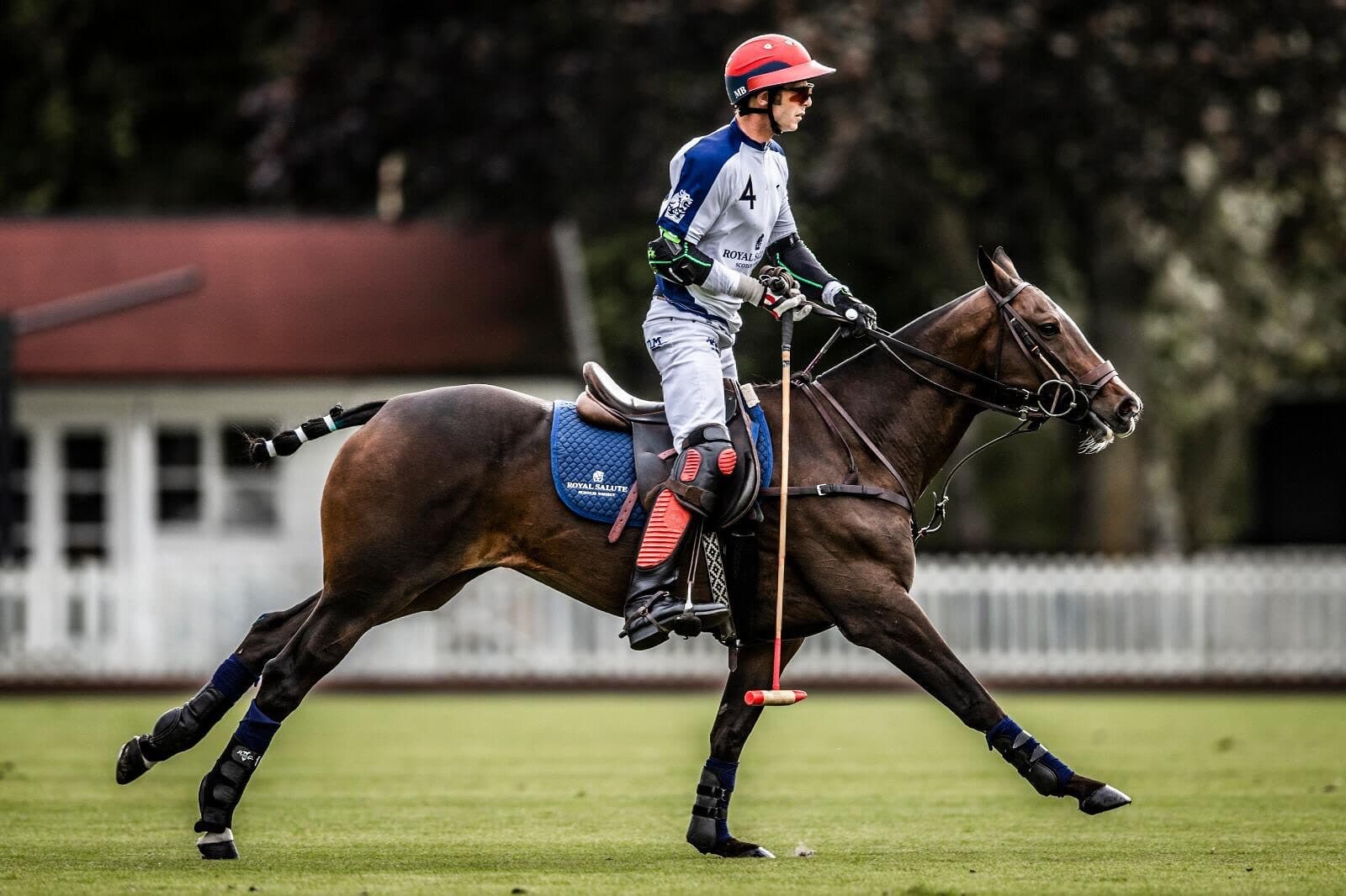 Malcolm Borwick in action wearing Royal Salute colours