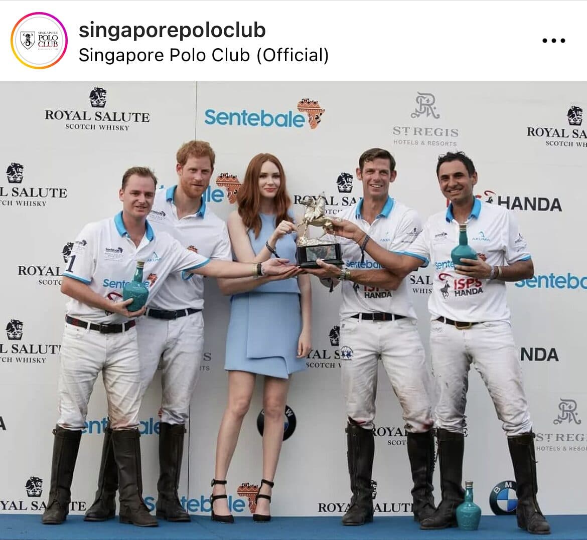 Sentebale team at Singapore Polo Club with Prince Harry