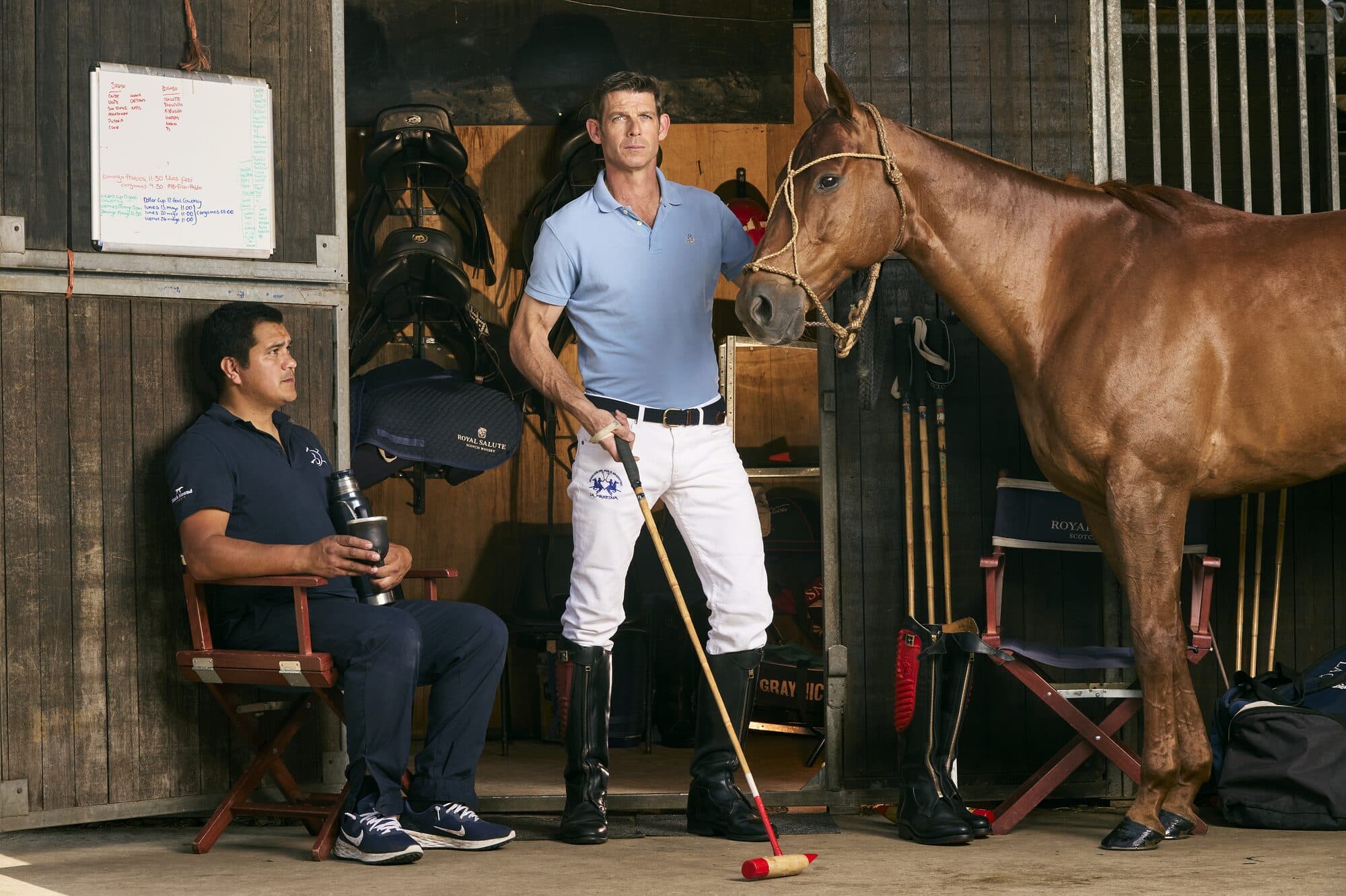 Malcolm Borwick photographed for The Times in the stables