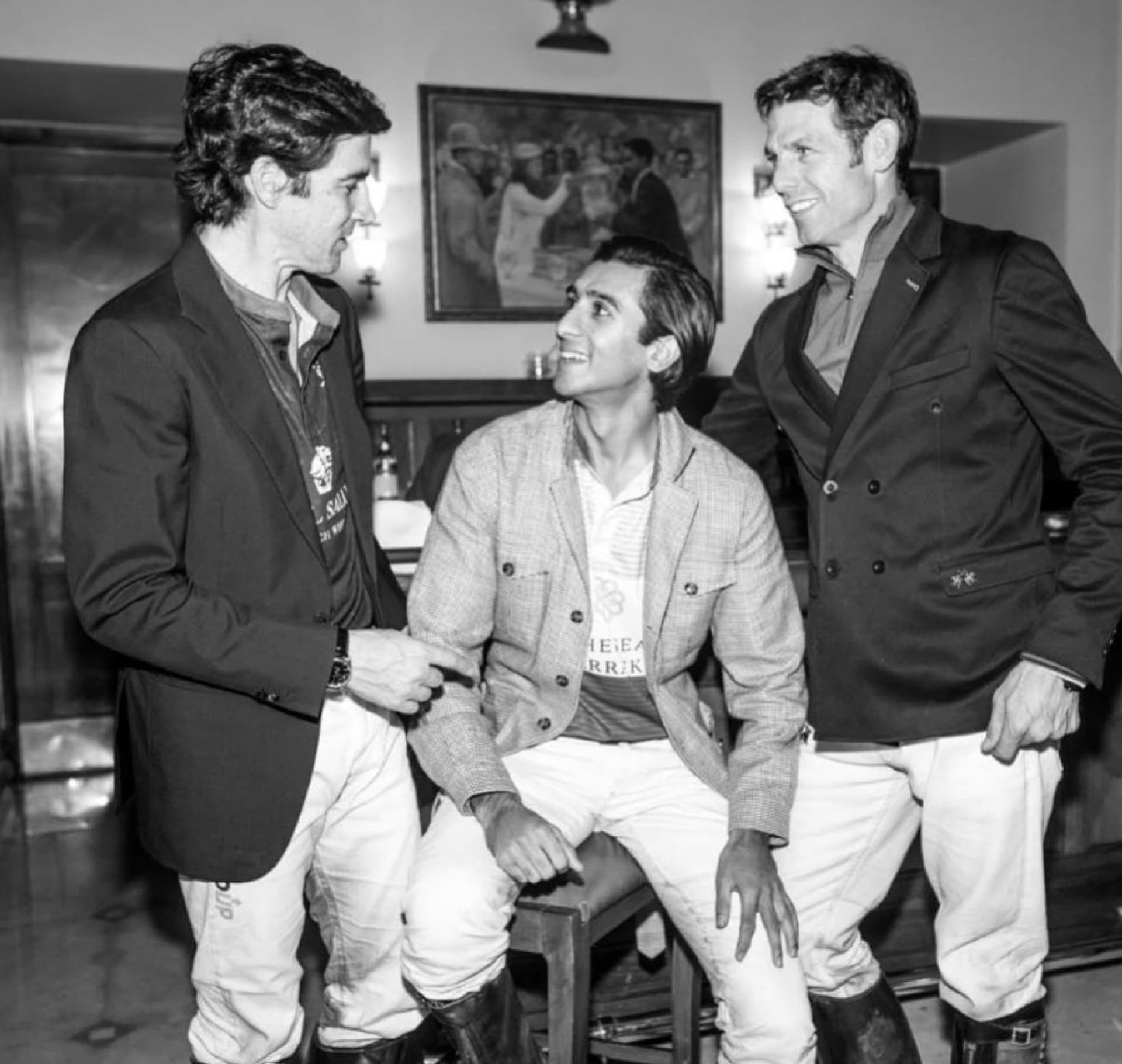 Polo players at an exclusive event