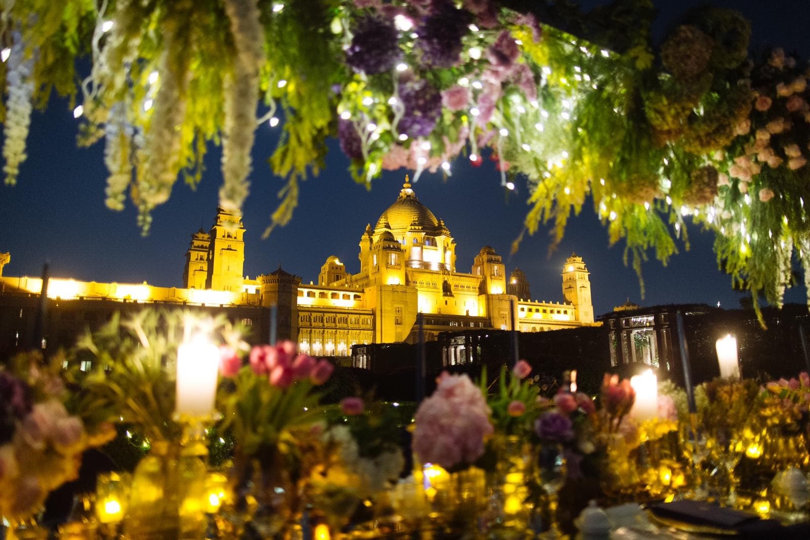 Luxury equestrian event at palace