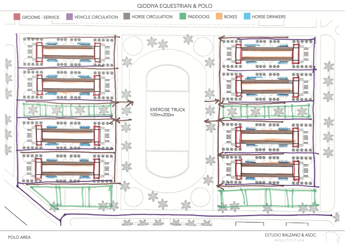 Detailed plan of Qiddiya polo area