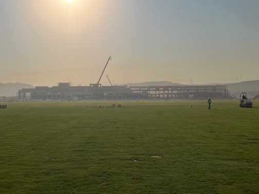 Polo fields under construction at Diriyah