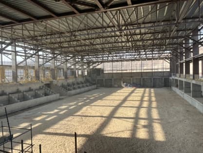 Indoor equestrian arena under construction at Diriyah